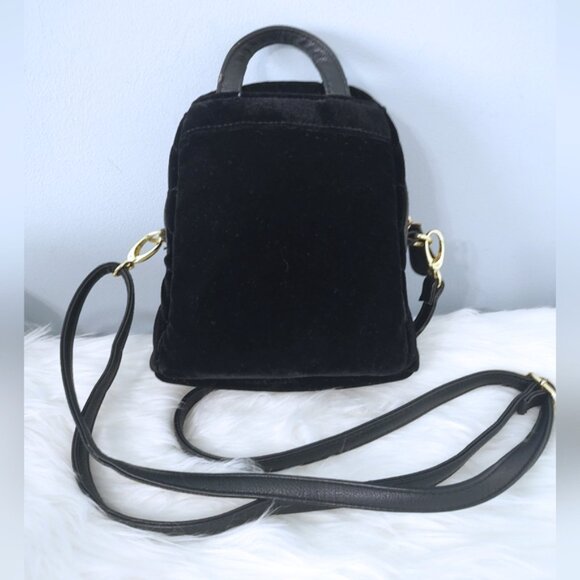 Betsey Johnson velvety quilted mini backpack EUC - Picture 4 of 7